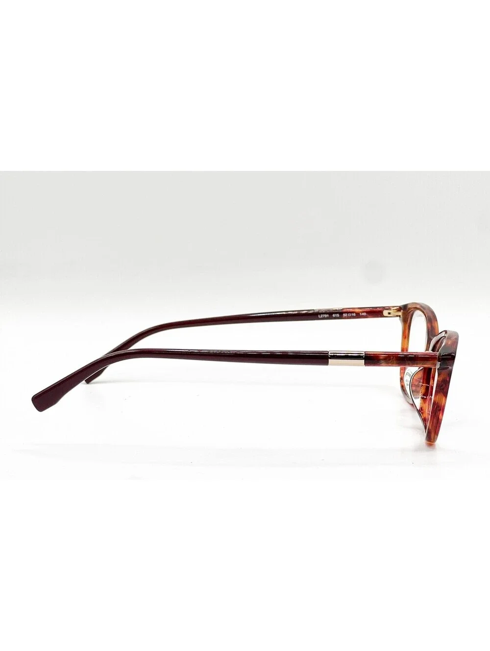 Lacoste L2791 615 Striped Red Rectangle Authentic Eyeglass Frames 52-16
